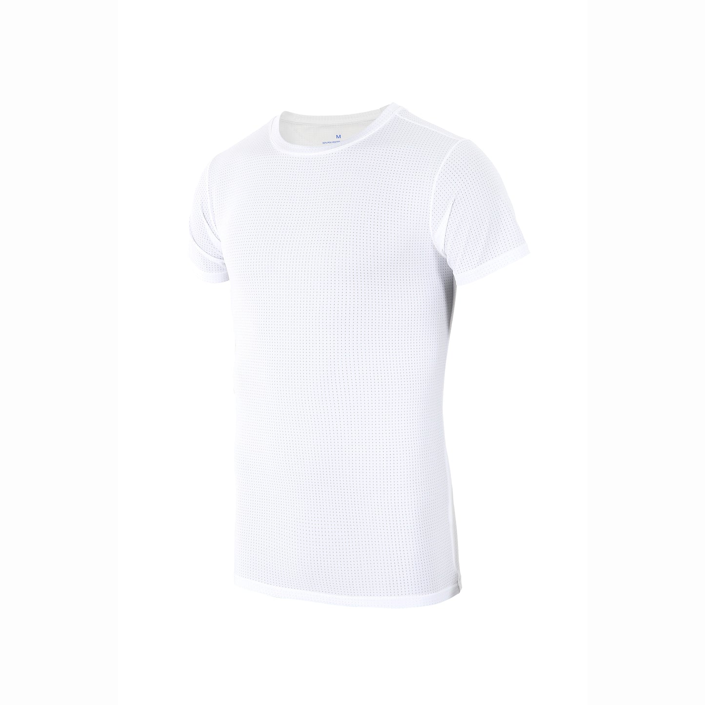 Men's Workout Short Sleeve Dry Fit Top WHITE