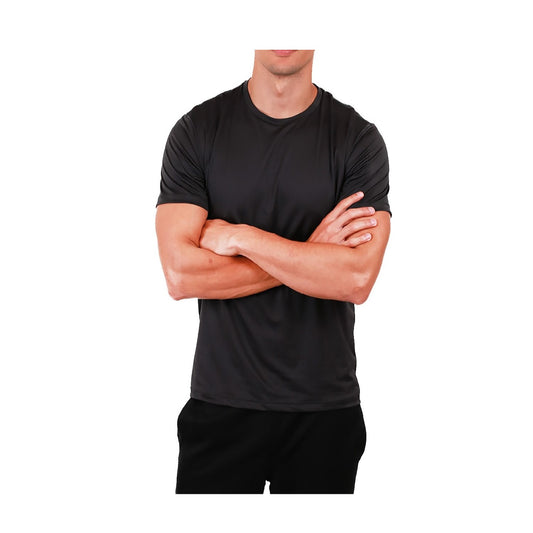 Men's Workout Short Sleeve Dry Fit Top D.Grey