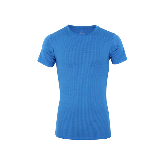 Men'sWorkout Short Sleeve Dry Fit Top L.Blue
