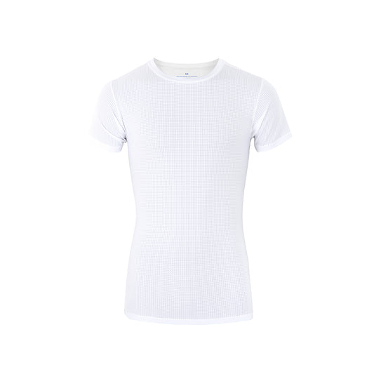 Men's Workout Short Sleeve Dry Fit Top WHITE